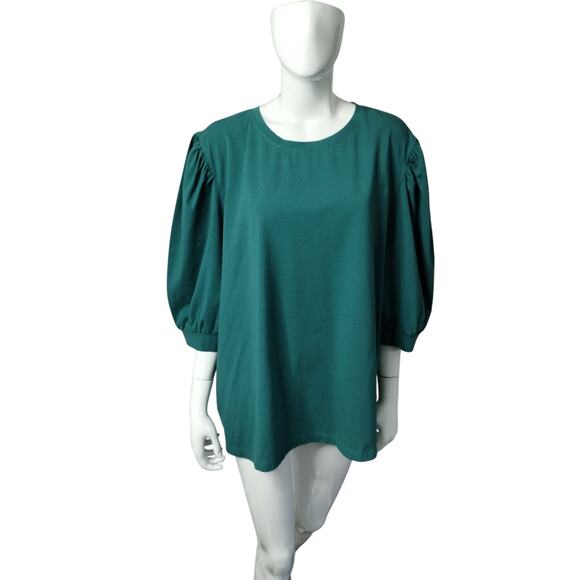The Drop Womens Mariko Puff-Sleeve Crew-Neck Stretch Jersey T-Shirt size 5X 3pcs - Picture 9 of 13